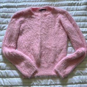Zara Pink Fuzzy Sweater
